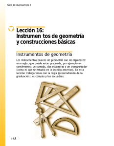 instrumentos de geometría y construcciones básicas.