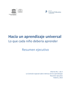 Hacia un aprendizaje universal - Institut de statistique de l`UNESCO