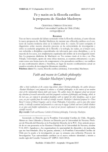 Fe y razón en la filosofía católica: la propuesta de Alasdair