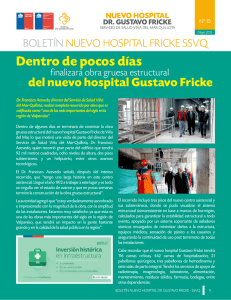 Dentro de pocos días - Hospital Dr. Gustavo Fricke
