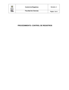 procedimiento: control de registros