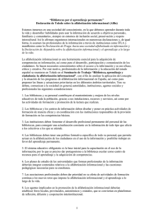 Declaración de Toledo sobre la alfabetización informacional (Alfin)