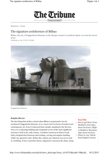 The signature architecture of Bilbao