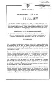 decreto 1117 del11 de julio de 2016