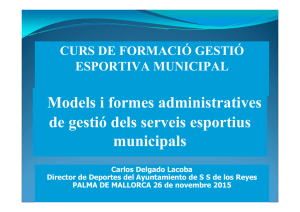 Models i formes administratives de gestió dels serveis esportius