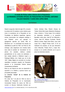 Ficha 12. La primera cátedra oficial de psiquiatría en España