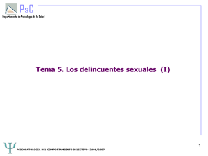 Tema 5. Los delincuentes sexuales