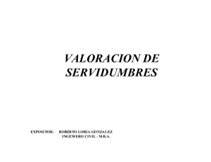 VALORACION DE SERVIDUMBRES