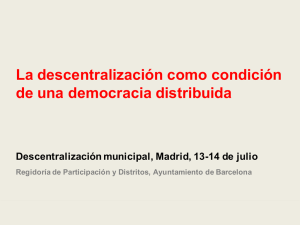 Análisis de la descentralización en Barcelona