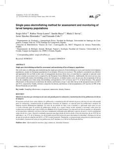 Single pass electrofishing method for assessment and