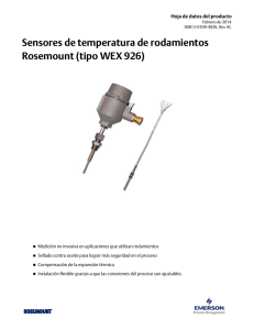 Sensores de temperatura de rodamientos Rosemount (tipo WEX 926)