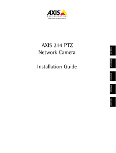 AXIS 214 PTZ Network Camera Installation Guide