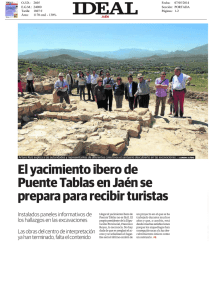 El yacimiento ibero de Puente Tablas en Jaén se prepara para