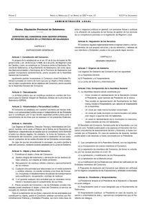 Estatutos del Consorcio - Diputación de Salamanca