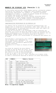 MANEJO DE DISPLAY LCD (Versión 1.1)