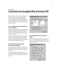 Conversión de una página Web al formato PDF