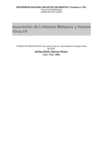 Asociación de Linfomas Malignos y Herpes Virus I-II