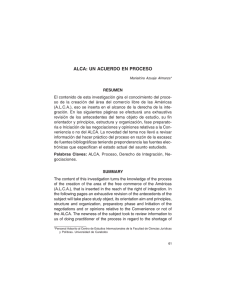 alca: un acuerdo en proceso - Portal de Revistas Electrónicas