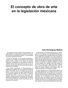 03 - El concepto de obra de arte en la legislación mexicana