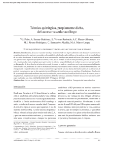 Técnica quirúrgica, propiamente dicha, del acceso