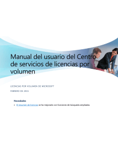 Manual del usuario del Centro de servicios de licencias por volumen