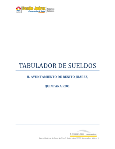 tabulador de sueldos - Municipio de Benito Juárez