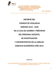 informe del consejo de vigilancia periodo 2015 - 2018