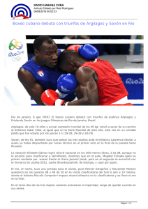 Boxeo cubano debuta con triunfos de Argilagos y Savón en Rio