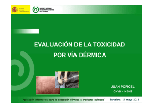 Evaluación de la toxicidad por vía dérmica (pdf ,483 Kbytes)
