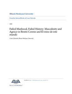 Failed Manhood, Failed History: Masculinity and Agency in Benito