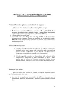 ORDENANZA ICIO REFUNDIDA - Ayuntamiento de Garrucha