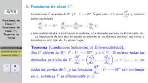 1. Funciones de clase C1 Teorema (Condiciones Suficientes de