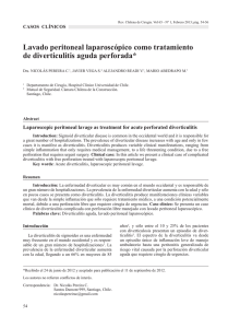 Lavado peritoneal laparoscópico como tratamiento de diverticulitis