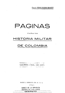 Páginas para la historia militar de Colombia