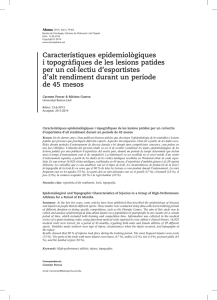 Característiques epidemiològiques i topogràfiques de les lesions
