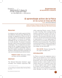 El aprendizaje activo de la Física - Revista Mexicana de Bachillerato