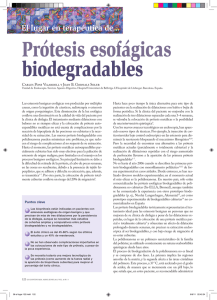 Prótesis esofágicas biodegradables