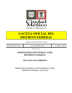 Programa General de Desarrollo del Distrito Federal 2007-2012