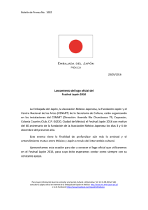 Lanzamiento del logo oficial del Festival Japón 2016 La Embajada