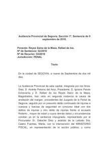 Audiencia Provincial de Segovia, Sección 1ª