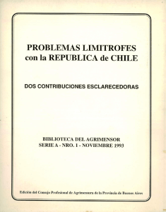 PROBLEMAS LIMITROFES con la REPUBLICA de CHILE