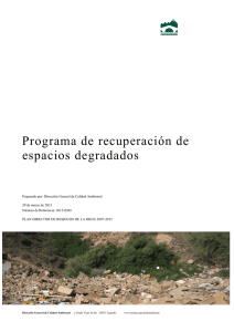 Programa de restauración de áreas degradadas