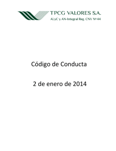 Código de Conducta 2 de enero de 2014