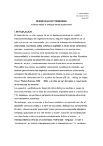 DESARROLLO MOTOR NORMAL Análisis desde el enfoque de