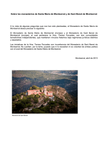 Sobre los monasterios de Santa María de Montserrat y de Sant