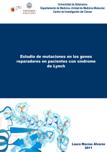 Estudio de mutaciones en los genes reparadores en