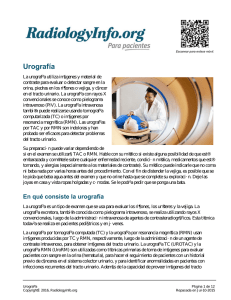 Urografía - RadiologyInfo.org