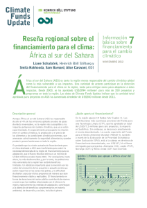 Climate finance regional briefing: sub-Saharan Africa
