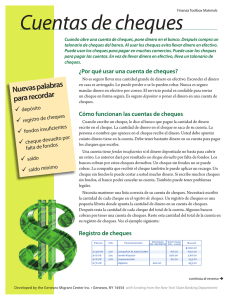 Cuentas de cheques - Geneseo Migrant Center and National PASS