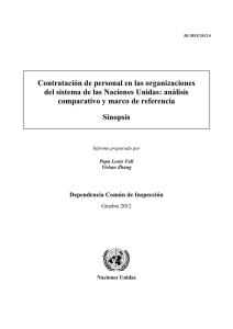 Contratación de personal en las organizaciones del sistema de las